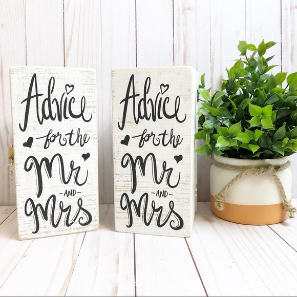 Other - Set of 2, Wooden Advice Boxes for Wedding Day!